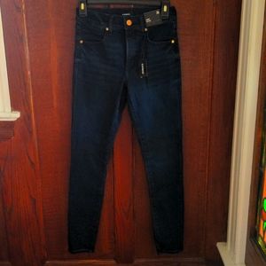Express Mid Rise Skinny Jeans, blue, size 2R NWT
